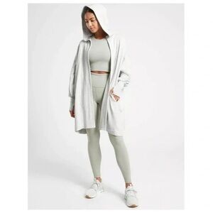 Athlete Mantra Wrap Open Front Hooded Cardigan size S